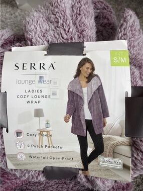 Serra Plush Lounge Wrap - Light Mauve Purple